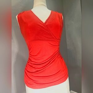 Ann Taylor ladies sleeveless top, red